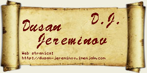 Dušan Jereminov vizit kartica